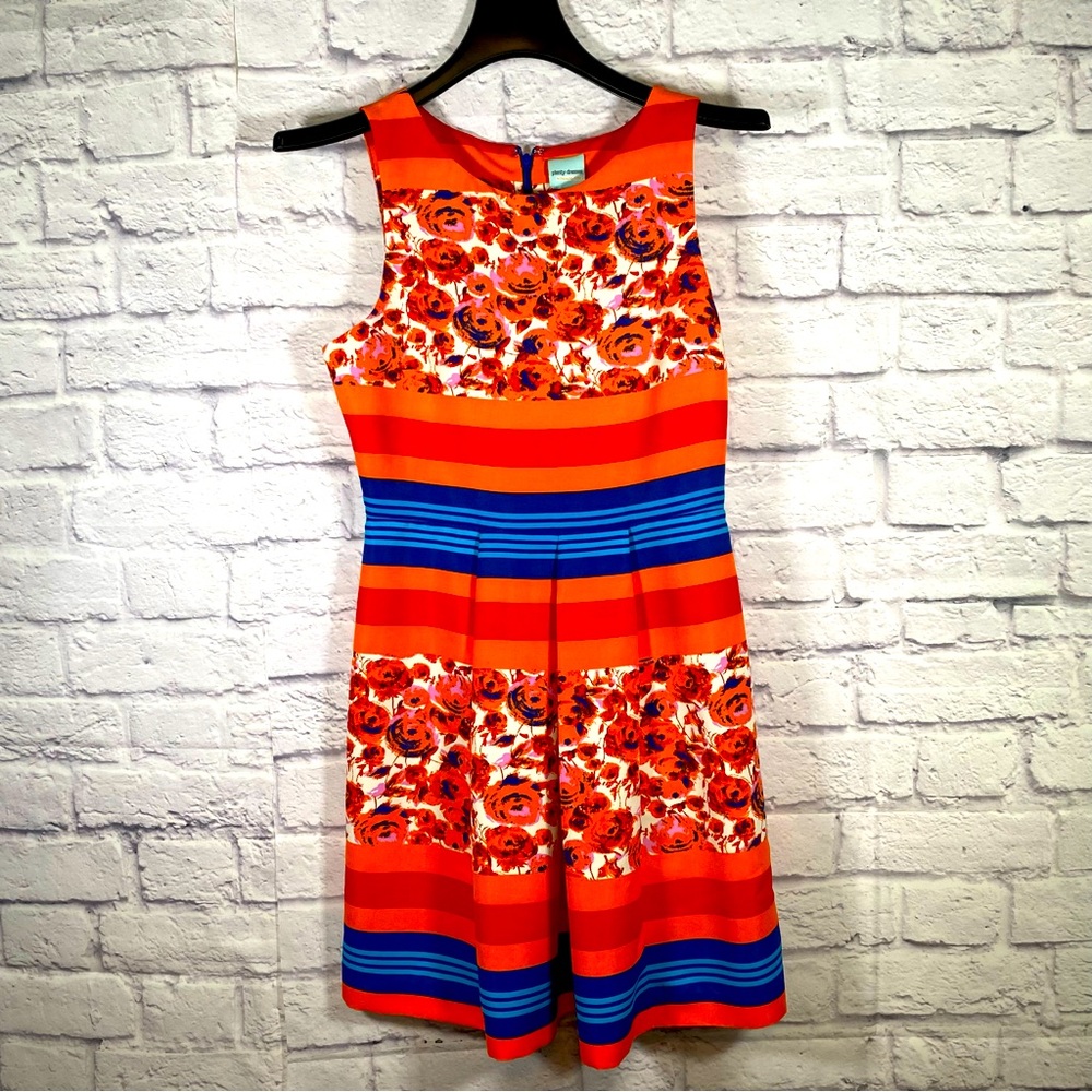 Plenty by Tracy Reese Sasha Floral Striped Tank Dress Size 2